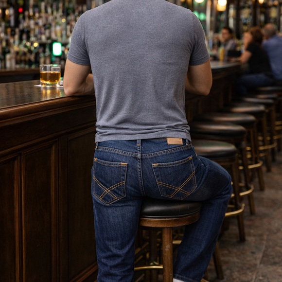 Men’s William Rast BEN Straight Leg Jeans – Dark Indigo | Made in USA - Picture 2 of 10